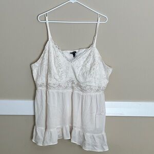 Torrid Lace and Ruffle Tank